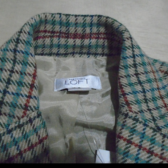 Ann Taylor LOFT Plaid Wool Blazer 0 - Picture 3 of 3